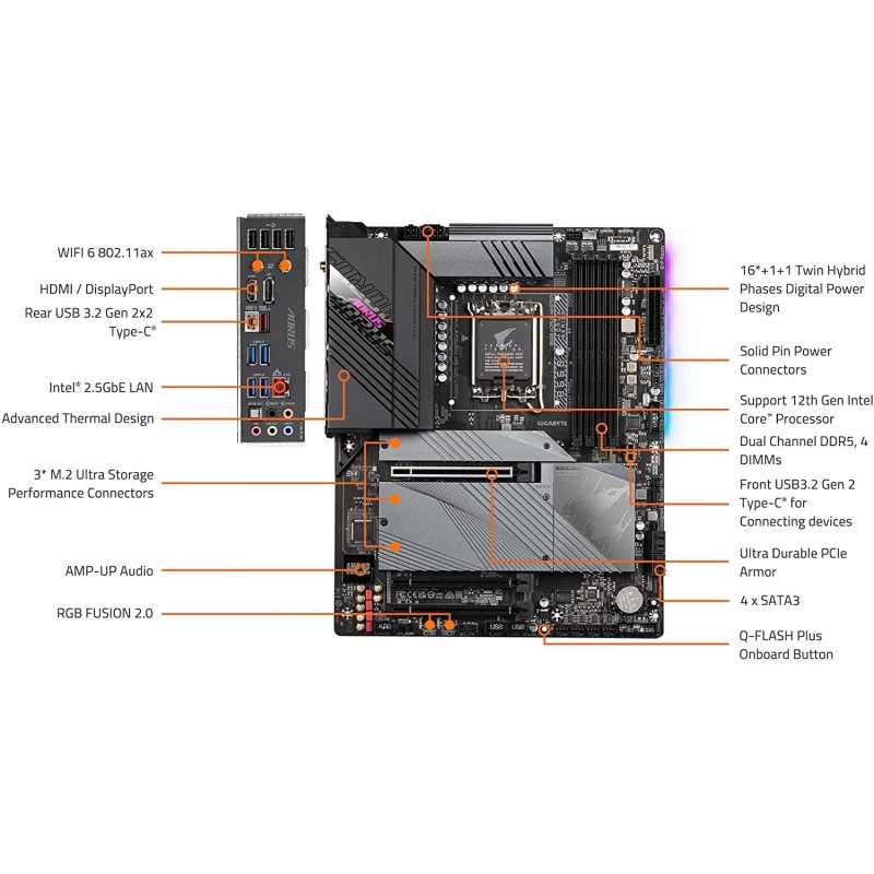 Gigabyte B660 AORUS Master DDR4 (B660/ Intel/LGA 1700/ ATX/ DDR4/ Triple M.2/ PCIe 4.0/ USB 3.2 Gen2 Type-C/WiFi 6 802.11ax/ Intel 2.5GbE LAN/Motherboard) Gigabyte B660 AORUS Master DDR4 (B660/ Intel/LGA 1700/ ATX/ DDR4/ Triple M.2/ PCIe 4.0/ USB 3.2 Gen2 Type-C/WiFi 6 802.11ax/ Intel 2.5GbE LAN/Motherboard)