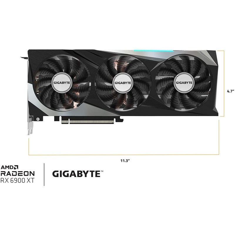 GIGABYTE Radeon RX 6900 XT Gaming OC 16G Graphics Card, WINDFORCE 3X Cooling System, 16GB 256-bit GDDR6 GIGABYTE Radeon RX 6900 XT Gaming OC 16G Graphics Card, WINDFORCE 3X Cooling System, 16GB 256-bit GDDR6
