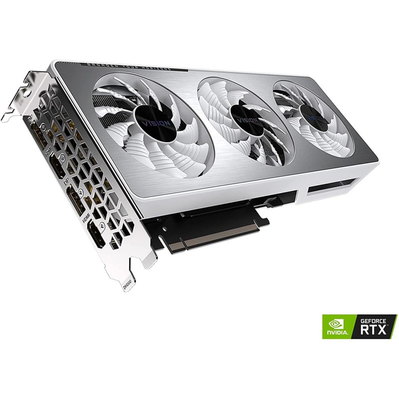 GIGABYTE GeForce RTX 3060 Vision OC 12G (REV2.0) Graphics Card, 3X WINDFORCE Fans, 12GB 192-bit GDDR6, GV-N3060VISION OC-12GD REV2.0 Video Card GIGABYTE GeForce RTX 3060 Vision OC 12G (REV2.0) Graphics Card, 3X WINDFORCE Fans, 12GB 192-bit GDDR6, GV-N3060VISION OC-12GD REV2.0 Video Card