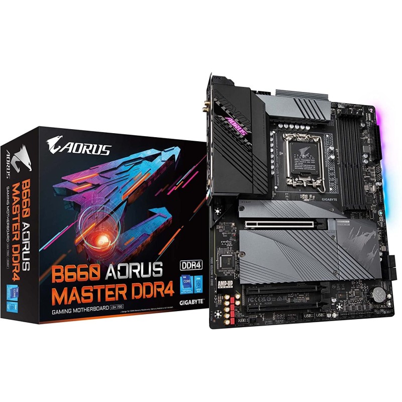 Gigabyte B660 AORUS Master DDR4 (B660/ Intel/LGA 1700/ ATX/ DDR4/ Triple M.2/ PCIe 4.0/ USB 3.2 Gen2 Type-C/WiFi 6 802.11ax/ Intel 2.5GbE LAN/Motherboard) Gigabyte B660 AORUS Master DDR4 (B660/ Intel/LGA 1700/ ATX/ DDR4/ Triple M.2/ PCIe 4.0/ USB 3.2 Gen2 Type-C/WiFi 6 802.11ax/ Intel 2.5GbE LAN/Motherboard)