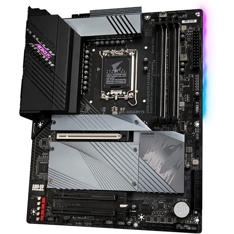 GIGABYTE Z690 AORUS Elite AX DDR4 (LGA 1700/ Intel Z690/ ATX/ DDR4/ Quad M.2/ PCIe 5.0/ USB 3.2 Gen2X2 Type-C/WiFi 6/2.5GbE LAN/Gaming Motherboard) GIGABYTE Z690 AORUS Elite AX DDR4 (LGA 1700/ Intel Z690/ ATX/ DDR4/ Quad M.2/ PCIe 5.0/ USB 3.2 Gen2X2 Type-C/WiFi 6/2.5GbE LAN/Gaming Motherboard)