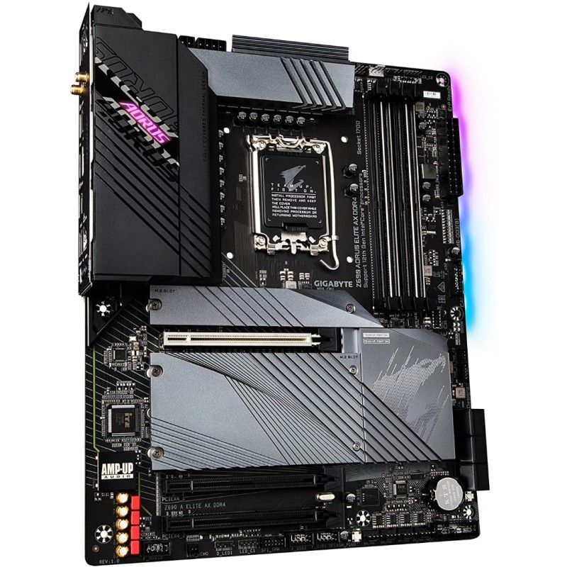 GIGABYTE Z690 AORUS Elite AX DDR4 (LGA 1700/ Intel Z690/ ATX/ DDR4/ Quad M.2/ PCIe 5.0/ USB 3.2 Gen2X2 Type-C/WiFi 6/2.5GbE LAN/Gaming Motherboard) GIGABYTE Z690 AORUS Elite AX DDR4 (LGA 1700/ Intel Z690/ ATX/ DDR4/ Quad M.2/ PCIe 5.0/ USB 3.2 Gen2X2 Type-C/WiFi 6/2.5GbE LAN/Gaming Motherboard)
