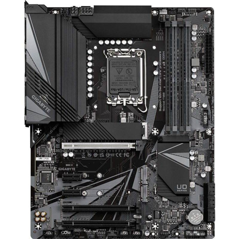 Gigabyte Z690 UD ATX Motherboard - Supports 12th Gen Intel Core Processors (LGA 1700), DDR5-6000MHz(OC) Memory, 2.5GbE LAN, 1x PCIe 5.0 x16 Slot, 3 x NVMe PCIe 4.0 x4 M.2 & USB 3.2 Gen 2x2 Type-C Gigabyte Z690 UD ATX Motherboard - Supports 12th Gen Intel Core Processors (LGA 1700), DDR5-6000MHz(OC) Memory, 2.5GbE LAN, 1x PCIe 5.0 x16 Slot, 3 x NVMe PCIe 4.0 x4 M.2 & USB 3.2 Gen 2x2 Type-C