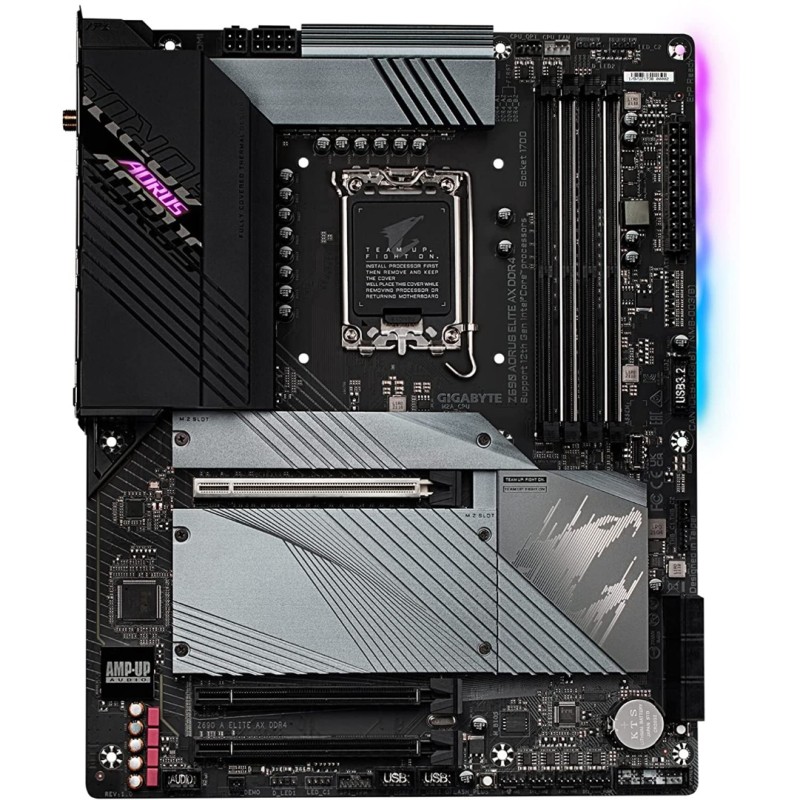 GIGABYTE Z690 AORUS Elite AX DDR4 (LGA 1700/ Intel Z690/ ATX/ DDR4/ Quad M.2/ PCIe 5.0/ USB 3.2 Gen2X2 Type-C/WiFi 6/2.5GbE LAN/Gaming Motherboard) GIGABYTE Z690 AORUS Elite AX DDR4 (LGA 1700/ Intel Z690/ ATX/ DDR4/ Quad M.2/ PCIe 5.0/ USB 3.2 Gen2X2 Type-C/WiFi 6/2.5GbE LAN/Gaming Motherboard)