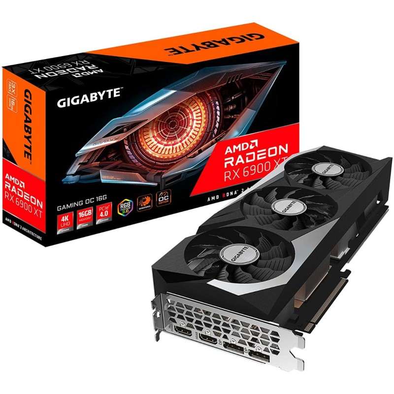 GIGABYTE Radeon RX 6900 XT Gaming OC 16G Graphics Card, WINDFORCE 3X Cooling System, 16GB 256-bit GDDR6 GIGABYTE Radeon RX 6900 XT Gaming OC 16G Graphics Card, WINDFORCE 3X Cooling System, 16GB 256-bit GDDR6
