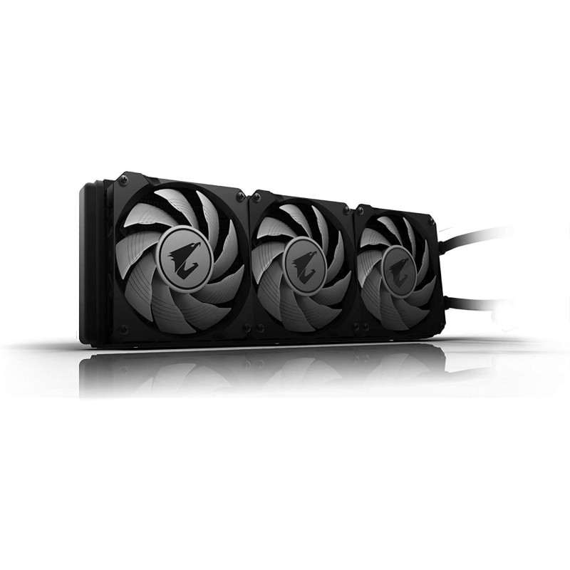 GIGABYTE AORUS RGB AIO Liquid Cooler 360, 360mm Radiator, Triple 120mm Windforce PWM Fans, Customizable Full Color LCD Display, Advanced RGB Lighting and Control, Intel 115X/2066, AMD AM4, TR4 GIGABYTE AORUS RGB AIO Liquid Cooler 360, 360mm Radiator, Triple 120mm Windforce PWM Fans, Customizable Full Color LCD Display, Advanced RGB Lighting and Control, Intel 115X/2066, AMD AM4, TR4