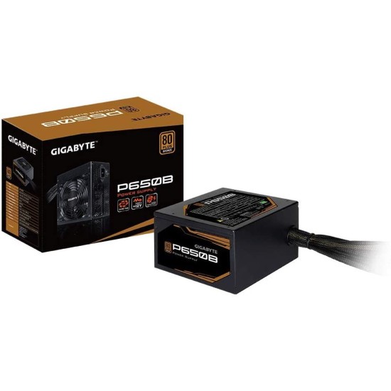 Gigabyte P650B 80 Plus Bronze 650W, Quiet HYB Fan, Active Power Protection