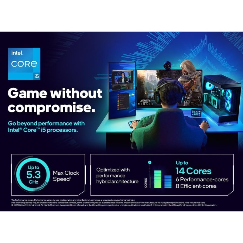Intel Core i5-14600KF 14 cores (6 P-cores & 8 E-cores) - Unlocked Intel Core i5-14600KF 14 cores (6 P-cores & 8 E-cores) - Unlocked