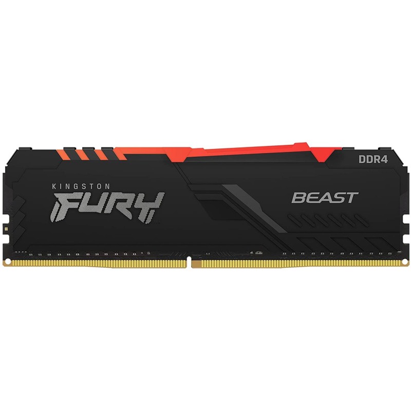 Kingston FURY Beast RGB 8GB 3600MHz DDR4 CL18 Desktop Memory Single Stick Kingston FURY Beast RGB 8GB 3600MHz DDR4 CL18 Desktop Memory Single Stick