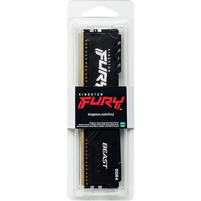 Kingston FURY Beast 16GB 3200MHz DDR4 CL16 Desktop Memory Single Stick KF432C16BB/16, Black Kingston FURY Beast 16GB 3200MHz DDR4 CL16 Desktop Memory Single Stick KF432C16BB/16, Black