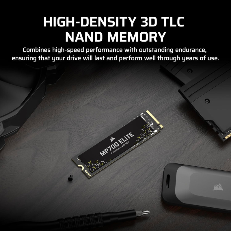 CORSAIR MP700 ELITE 1TB M.2 NVMe PCIe Gen. 5 x4 SSD CORSAIR MP700 ELITE 1TB M.2 NVMe PCIe Gen. 5 x4 SSD