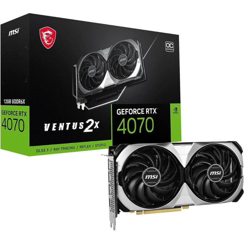 MSI Gaming GeForce RTX 4070 Ventus 2X 12GB GDRR6X MSI Gaming GeForce RTX 4070 Ventus 2X 12GB GDRR6X