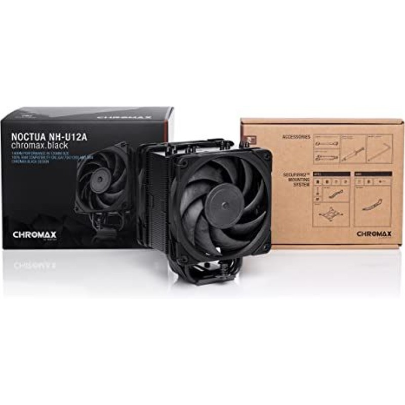 Noctua NH-U12A chromax.Black, 120mm Single-Tower CPU Cooler (Black) Noctua NH-U12A chromax.Black, 120mm Single-Tower CPU Cooler (Black)