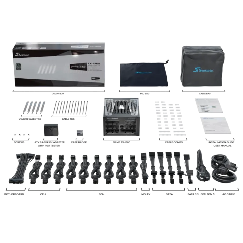 Seasonic Prime TX-1300 1300W ATX 3.1 80 Plus Titanium Fully Modular