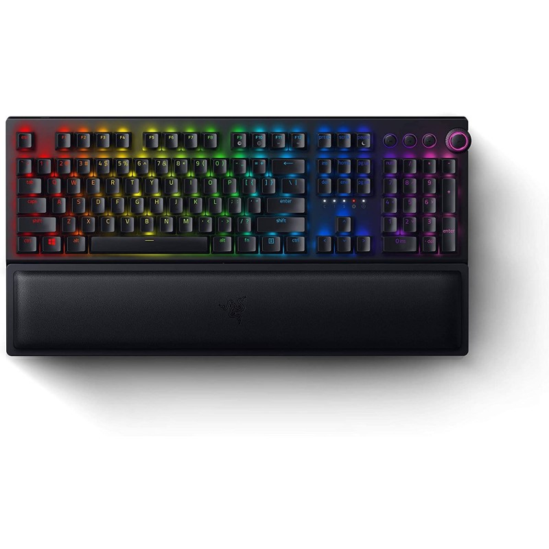 Razer BlackWidow V3 Pro Mechanical Wireless Gaming Keyboard: Yellow Mechanical Switches - Linear & Silent - Chroma RGB Lighting - Doubleshot ABS Keycaps - Transparent Switch Housing - Bluetooth/2.4GHz Razer BlackWidow V3 Pro Mechanical Wireless Gaming Keyboard: Yellow Mechanical Switches - Linear & Silent - Chroma RGB Lighting - Doubleshot ABS Keycaps - Transparent Switch Housing - Bluetooth/2.4GHz