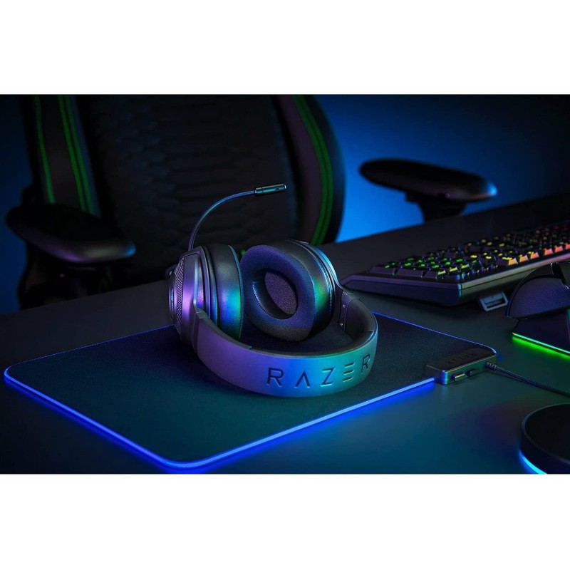 Razer Kraken V3 X Gaming Headset: 7.1 Surround Sound - Triforce 40mm Drivers - HyperClear Bendable Cardioid Mic - Chroma RGB Lighting - for PC - Classic Black Razer Kraken V3 X Gaming Headset: 7.1 Surround Sound - Triforce 40mm Drivers - HyperClear Bendable Cardioid Mic - Chroma RGB Lighting - for PC - Classic Black