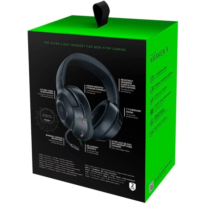 Razer Kraken X 7.1 Virtual Surround Sound Gaming Headset with Cross-Platform Compatibility Razer Kraken X 7.1 Virtual Surround Sound Gaming Headset with Cross-Platform Compatibility
