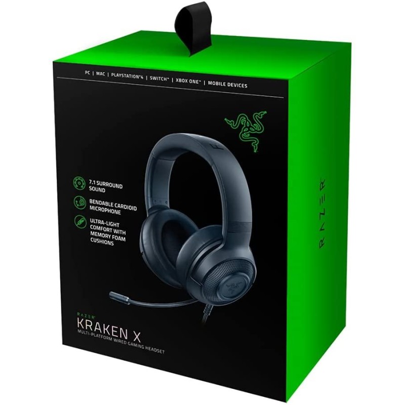 Razer Kraken X 7.1 Virtual Surround Sound Gaming Headset with Cross-Platform Compatibility Razer Kraken X 7.1 Virtual Surround Sound Gaming Headset with Cross-Platform Compatibility