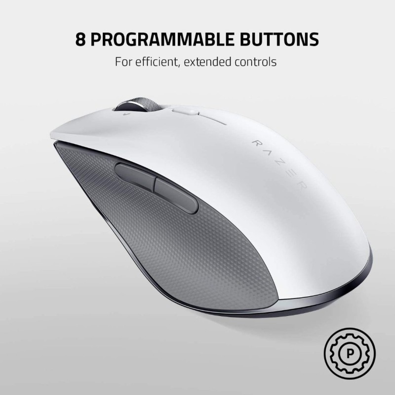 Razer Pro Click Humanscale Wireless Mouse: Ergonomic Form Factor - 5G Advanced Optical Sensor - Multi-Host Connectivity - 8 Programmable Buttons - Extended Battery Life of up to 400 Hours