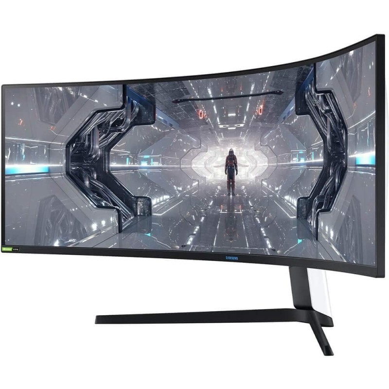 SAMSUNG 49” Odyssey G9 Gaming Monitor, 1000R Curved Screen, QLED, Dual QHD Display, 240Hz, NVIDIA G-SYNC and FreeSync Premium Pro, SAMSUNG 49” Odyssey G9 Gaming Monitor, 1000R Curved Screen, QLED, Dual QHD Display, 240Hz, NVIDIA G-SYNC and FreeSync Premium Pro,