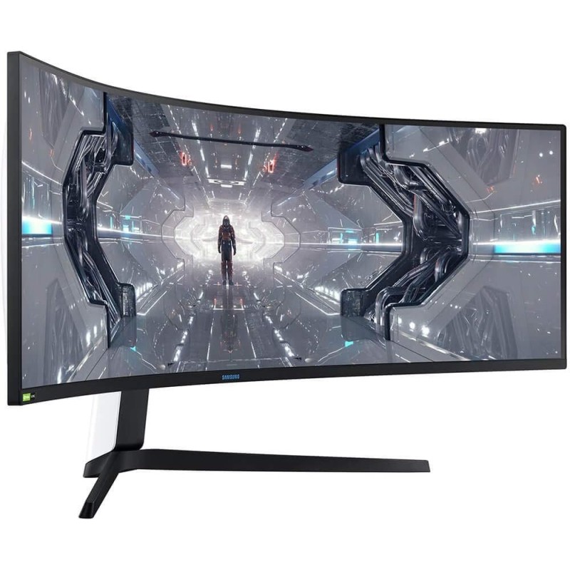 SAMSUNG 49” Odyssey G9 Gaming Monitor, 1000R Curved Screen, QLED, Dual QHD Display, 240Hz, NVIDIA G-SYNC and FreeSync Premium Pro, SAMSUNG 49” Odyssey G9 Gaming Monitor, 1000R Curved Screen, QLED, Dual QHD Display, 240Hz, NVIDIA G-SYNC and FreeSync Premium Pro,