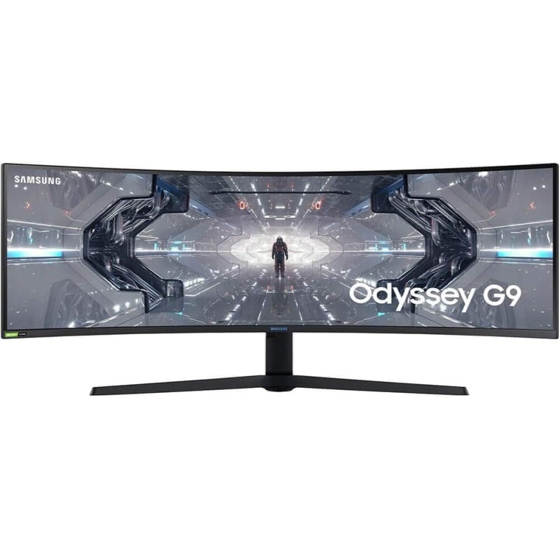 SAMSUNG 49” Odyssey G9 Gaming Monitor, 1000R Curved Screen, QLED, Dual QHD Display, 240Hz, NVIDIA G-SYNC and FreeSync Premium Pro, SAMSUNG 49” Odyssey G9 Gaming Monitor, 1000R Curved Screen, QLED, Dual QHD Display, 240Hz, NVIDIA G-SYNC and FreeSync Premium Pro,