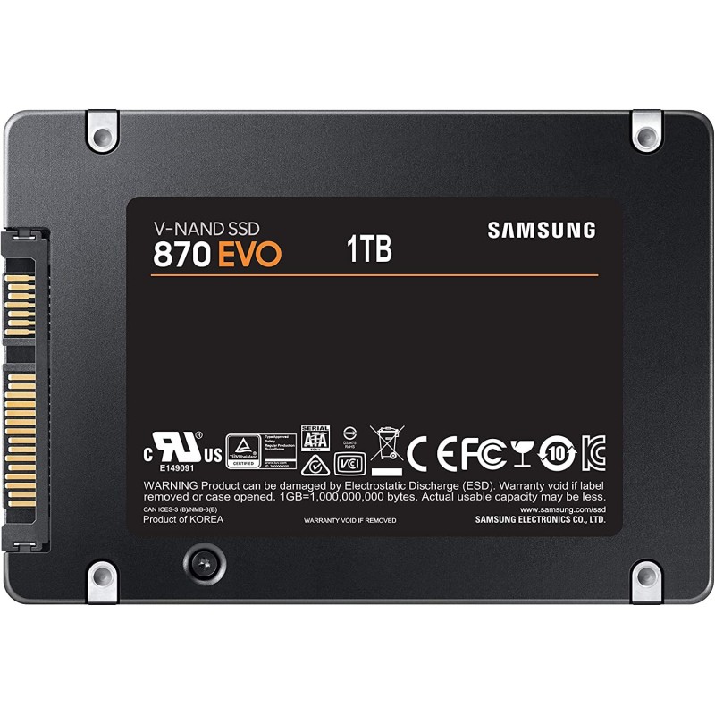 Samsung 870 EVO 1TB 2.5 Internal SSD - MZ-77E1T0BW Samsung 870 EVO 1TB 2.5 Internal SSD - MZ-77E1T0BW
