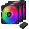 SilverStone Technology 3-Pack of Air Blazer 120mm ARGB Fans with ARGB Controller SilverStone Technology 3-Pack of Air Blazer 120mm ARGB Fans with ARGB Controller