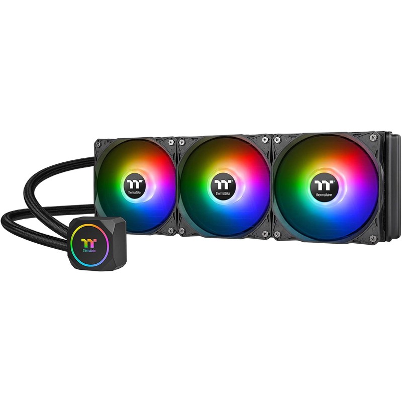 Thermaltake TH360 ARGB Motherboard Sync Edition AMD/Intel LGA1200 Ready All-in-One Liquid Cooling System 360mm High Efficiency Radiator CPU Cooler CL-W300-PL12SW-A Black Thermaltake TH360 ARGB Motherboard Sync Edition AMD/Intel LGA1200 Ready All-in-One Liquid Cooling System 360mm High Efficiency Radiator CPU Cooler CL-W300-PL12SW-A Black