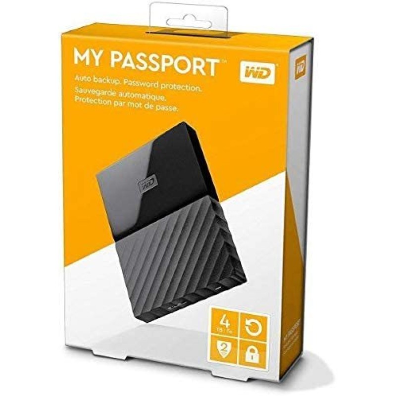WD 4TB Black My Passport Portable External Hard Drive - USB 3.0 WD 4TB Black My Passport Portable External Hard Drive - USB 3.0