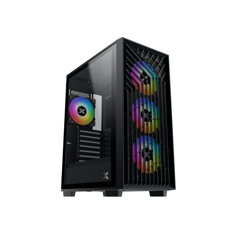 XIGMATEK LUX G Black PC Case - 4 Pre-installed ARGB Fans XIGMATEK LUX G Black PC Case - 4 Pre-installed ARGB Fans