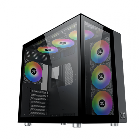 XIGMATEK AQUARIUS PRO Black PC Case 7 RGB Fan
