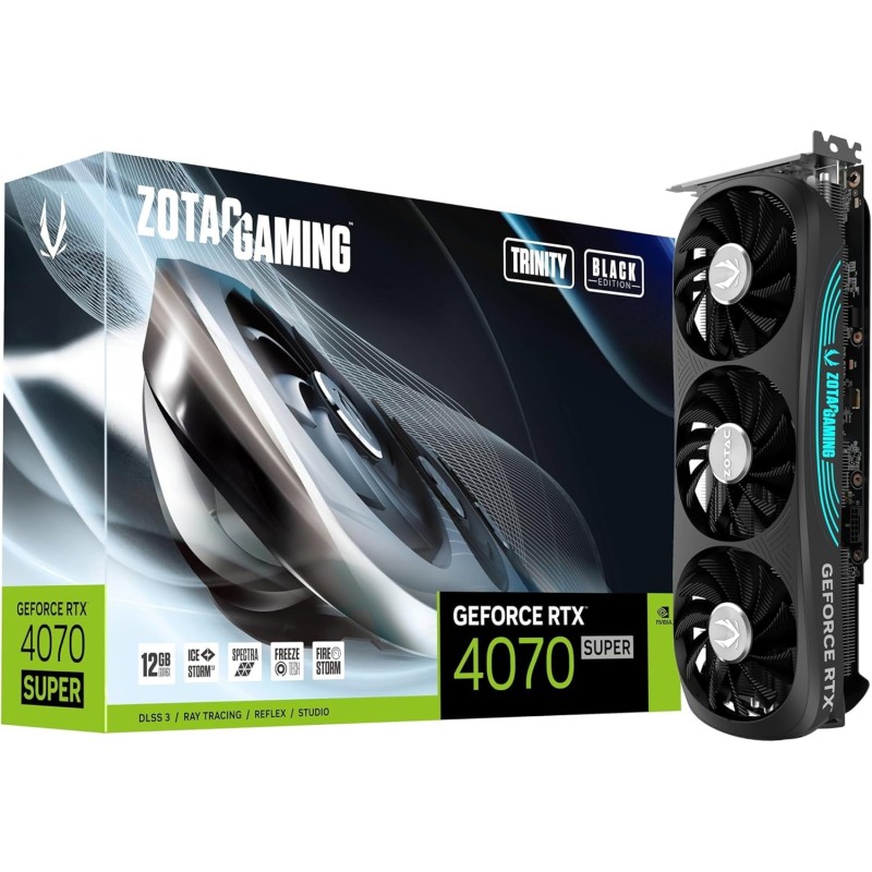 ZOTAC Gaming GeForce RTX 4070 Super Trinity OC Black Edion 12GB GDDR6X ZOTAC Gaming GeForce RTX 4070 Super Trinity OC Black Edion 12GB GDDR6X