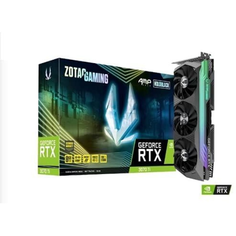 ZOTAC Gaming GeForce RTX 3070 Ti AMP Holo 8GB GDDR6X 256-bit 19 Gbps PCIE 4.0 Gaming Graphics Card, HoloBlack, IceStorm 2.0 Advanced Cooling, Spectra 2.0 RGB Lighting, ZT-A30710F-10P ZOTAC Gaming GeForce RTX 3070 Ti AMP Holo 8GB GDDR6X 256-bit 19 Gbps PCIE 4.0 Gaming Graphics Card, HoloBlack, IceStorm 2.0 Advanced Cooling, Spectra 2.0 RGB Lighting, ZT-A30710F-10P