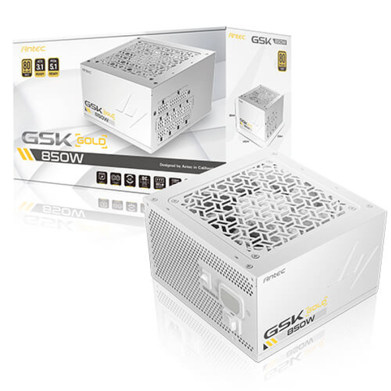 Antec GSK GSK850 850W 80+ Gold Full Modular ATX3.1 White Antec GSK GSK850 850W 80+ Gold Full Modular ATX3.1 White