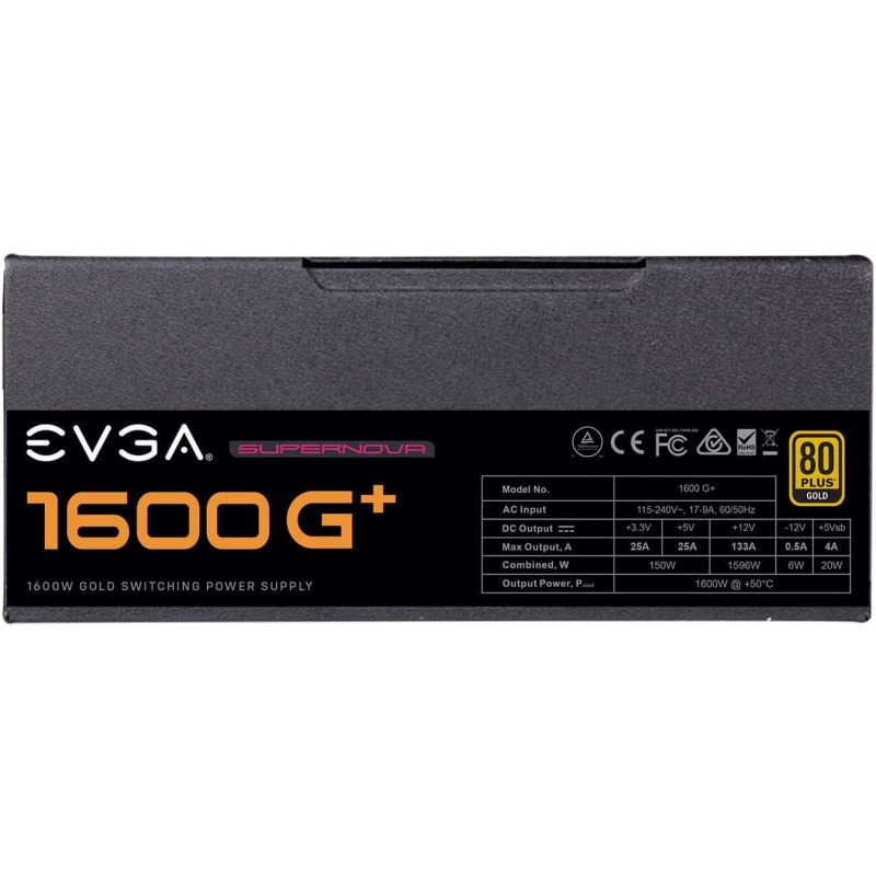 EVGA Supernova 1600 G Plus, 80 Plus Gold 1600W, Fully Modular EVGA Supernova 1600 G Plus, 80 Plus Gold 1600W, Fully Modular
