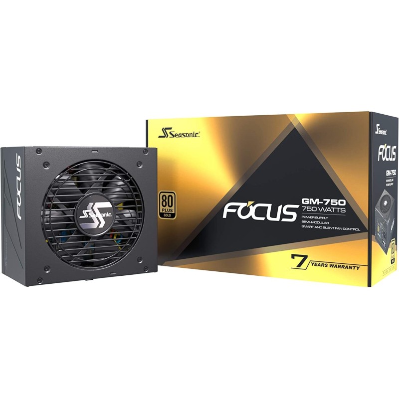 Seasonic FOCUS GM-750W 80 Plus Gold, Semi-Modular Seasonic FOCUS GM-750W 80 Plus Gold, Semi-Modular