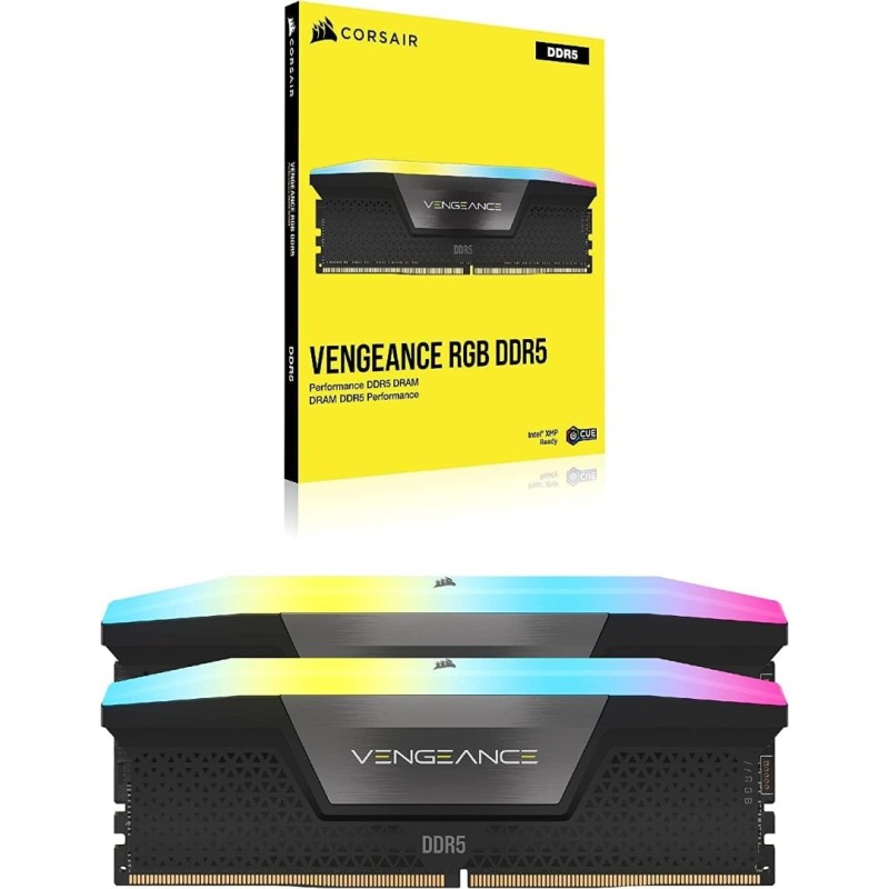 Corsair VENGEANCE RGB DDR5 RAM 32GB (2x16GB) 6000MHz CL36 Corsair VENGEANCE RGB DDR5 RAM 32GB (2x16GB) 6000MHz CL36