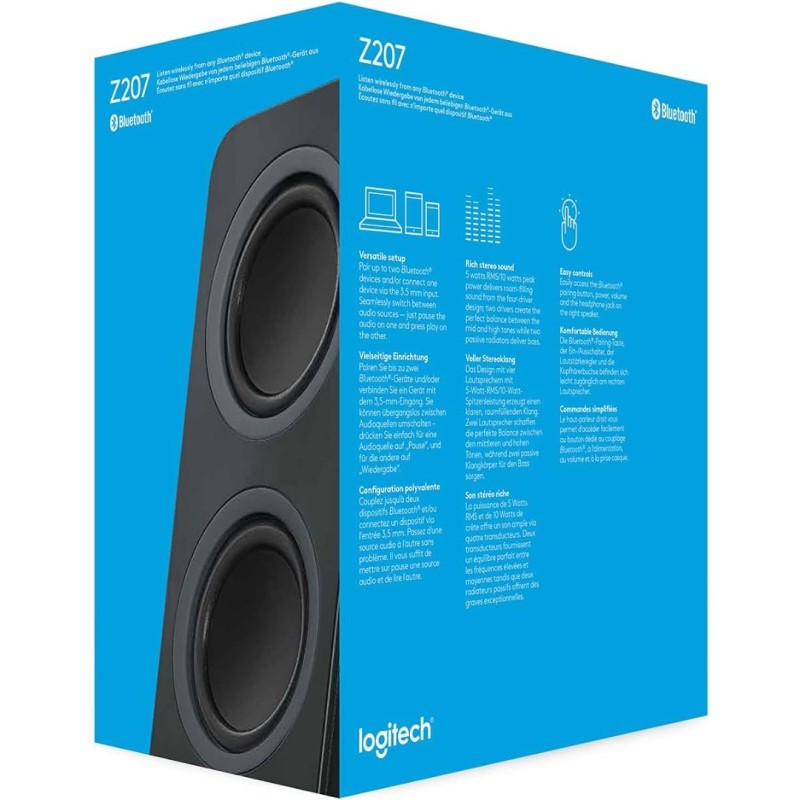 Logitech Z207 Black Bluetooth Speaker Logitech Z207 Black Bluetooth Speaker