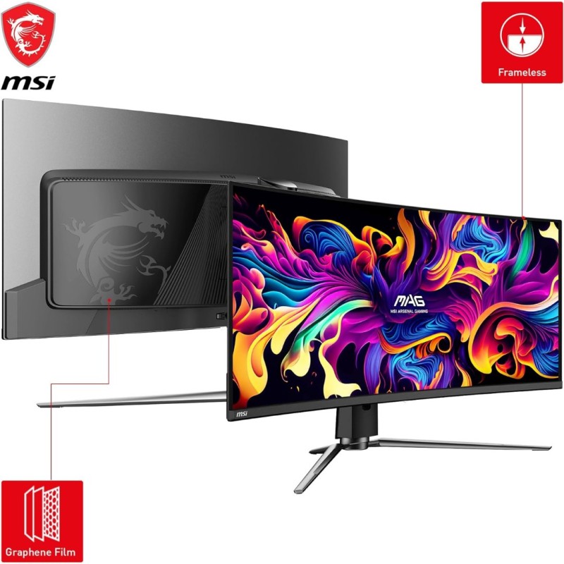 MSI MAG341CQP QD-OLED, 34 Curved OLED Gaming Monitor, 3440 x 1440 (UWQHD), OLED 0.03ms Response time, 175Hz MSI MAG341CQP QD-OLED, 34 Curved OLED Gaming Monitor, 3440 x 1440 (UWQHD), OLED 0.03ms Response time, 175Hz