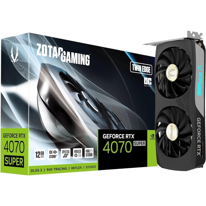 ZOTAC Gaming Nvidia GeForce RTX 4070 SUPER Twin Edge 12GB GDDR6X