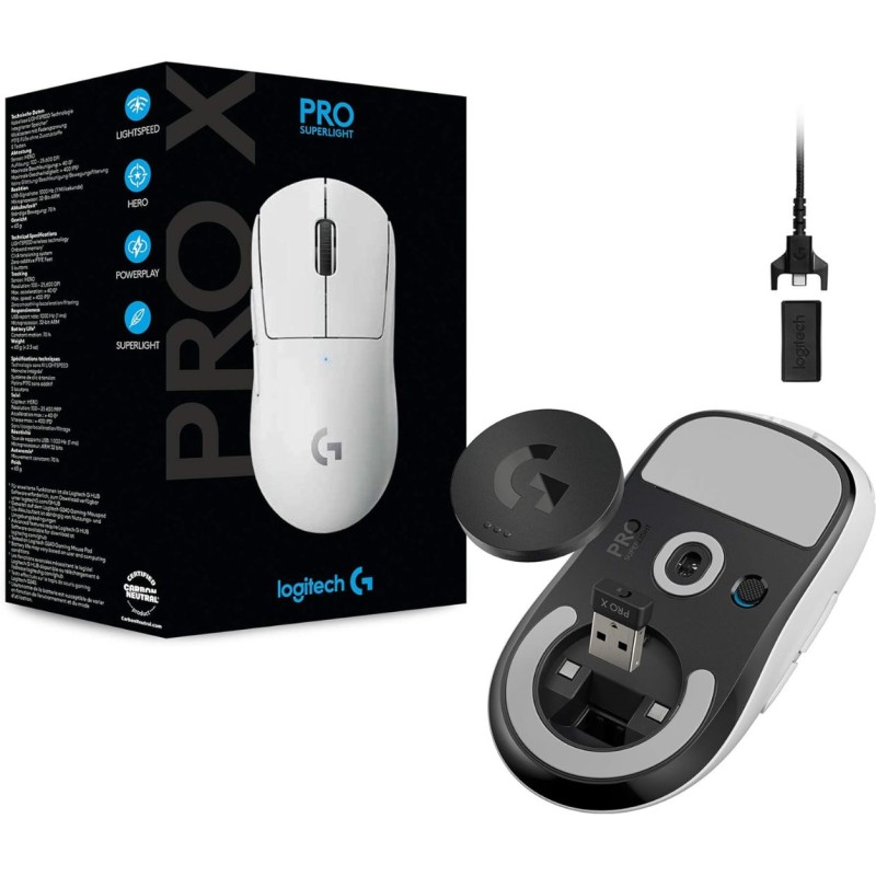 Logitech Pro X Superlight White Wireless Gaming Mouse Logitech Pro X Superlight White Wireless Gaming Mouse