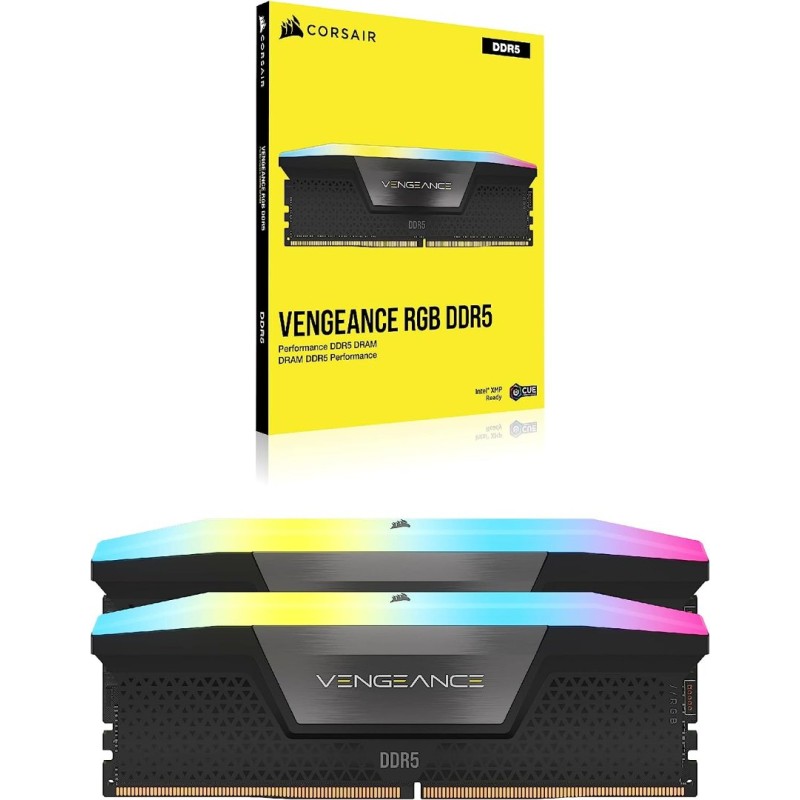 Corsair VENGEANCE RGB 32GB (2x16GB) DDR5 5200MT/s CL40 Corsair VENGEANCE RGB 32GB (2x16GB) DDR5 5200MT/s CL40