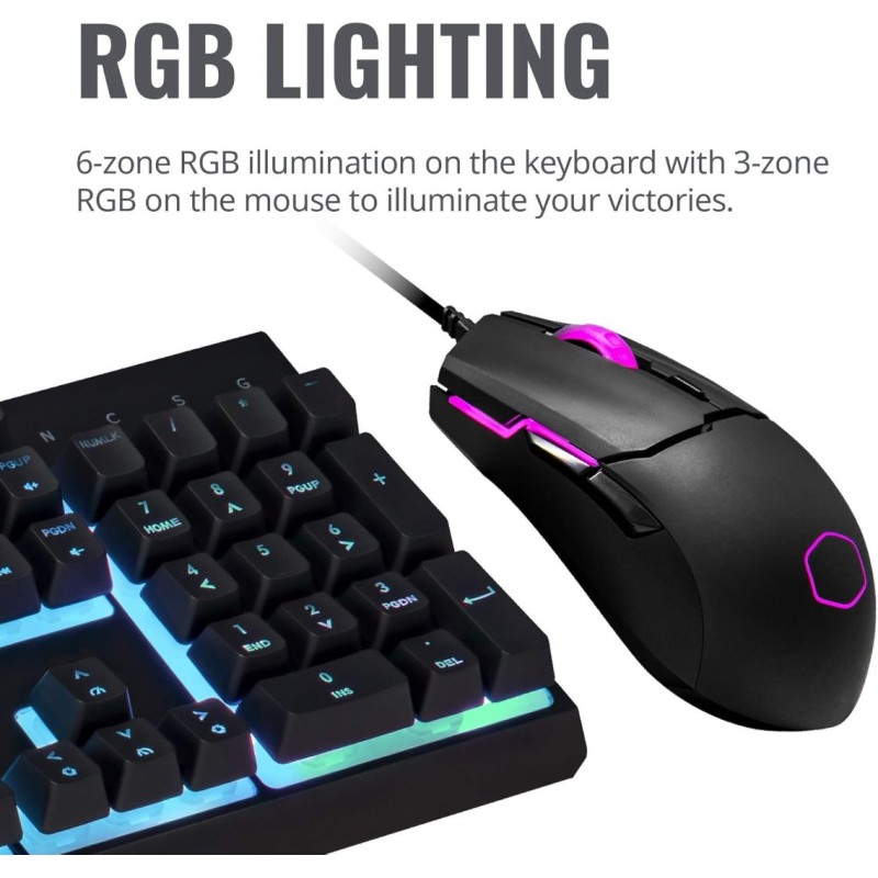 Cooler Master MS111 Combo Bundle with Mechanical Gaming Keyboard and Omron 10M Mouse DPI 3500 with Optical Sensor Cooler Master MS111 Combo Bundle with Mechanical Gaming Keyboard and Omron 10M Mouse DPI 3500 with Optical Sensor