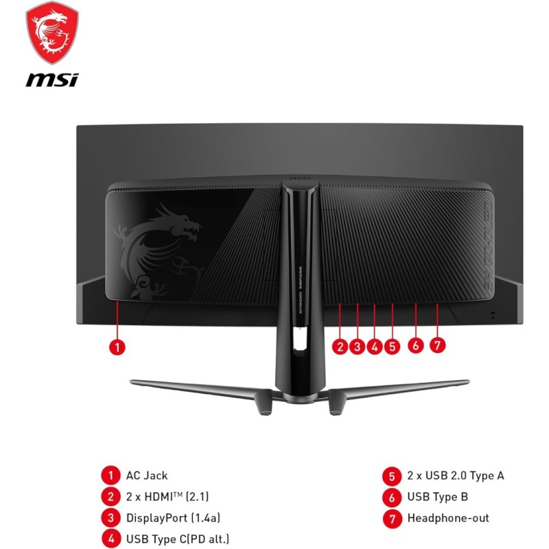 MSI MAG341CQP QD-OLED, 34 Curved OLED Gaming Monitor, 3440 x 1440 (UWQHD), OLED 0.03ms Response time, 175Hz MSI MAG341CQP QD-OLED, 34 Curved OLED Gaming Monitor, 3440 x 1440 (UWQHD), OLED 0.03ms Response time, 175Hz