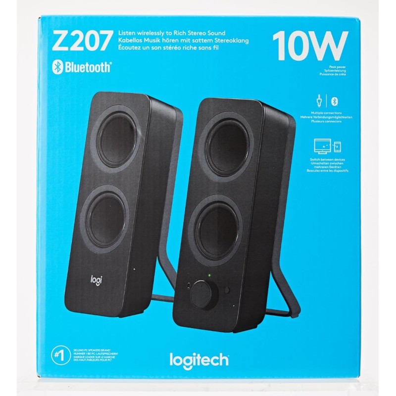 Logitech Z207 Black Bluetooth Speaker Logitech Z207 Black Bluetooth Speaker