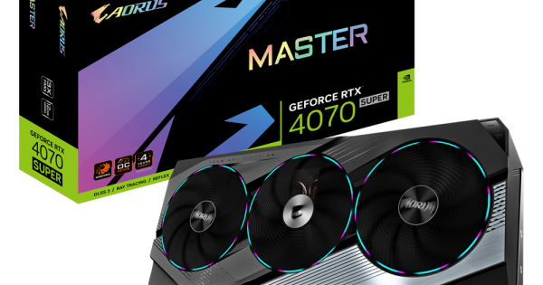 GIGABYTE AORUS RTX 4070 SUPER MASTER 12G - GV-N407SAORUS M-12GD