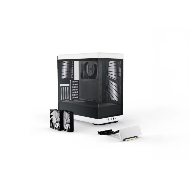 HYTE Y40 Black and White with 2 Fans and Gen 4.0 Riser Cable HYTE Y40 Black and White with 2 Fans and Gen 4.0 Riser Cable