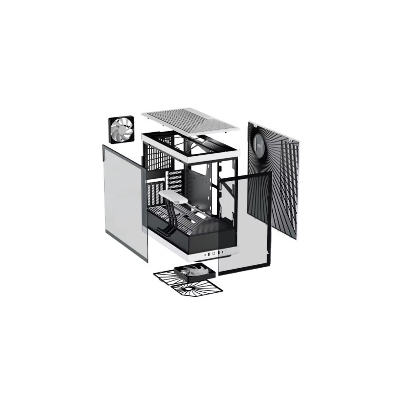 HYTE Y40 Black and White with 2 Fans and Gen 4.0 Riser Cable HYTE Y40 Black and White with 2 Fans and Gen 4.0 Riser Cable