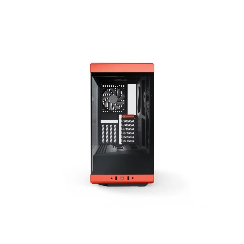 HYTE Y40 Red and Black with 2 Fans and Gen 4.0 Riser Cable HYTE Y40 Red and Black with 2 Fans and Gen 4.0 Riser Cable